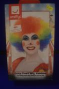 Smiffys Rainbow Crazy Clown Wig