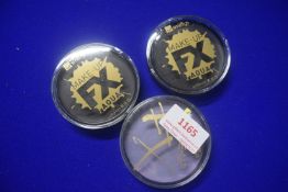 Set of 3 Face Paints - 2x Black, 1x Purple