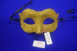 Yellow Gold Glitter Mask