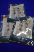 3x Packs of Spiderweb Decorations with Spiders