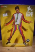 Smiffys Rainbow Suit Including Trousers, Jacket, and Tie Size: L/42-44” chest