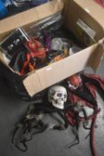 Assortment of Halloween Props and Werewolf Costume (some items AF)