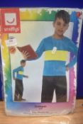 Smiffys Jumper Pull Yellow Strip Jumper Size: 12+ years