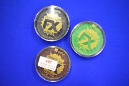 3x Smiffys Face Paints - Brown, Green, and Black