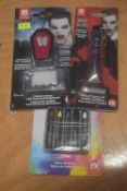 Vampire Kit Including Fake Blood, Fangs with Blood Capsules, and Makeup Sticks