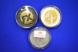 3x Smiffys Face Paints - Black, White, and Grey