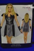 Dark Warrior Dress with Cape & Cuffs Size: S/8-10