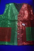 Green & Red Clown Waistcoat Size: One Size