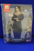 Smiffys Adams Family Morticia Costume Dress & Wig Size: M/12-14