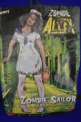 Smiffys Zombie Sailor Blood Splattered Dress & Hat Size: L/16-18