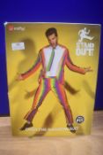 Smiffys Rainbow Suit Including Trousers, Jacket, and Tie Size: L/42-44” chest