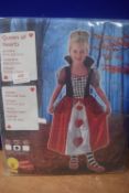 Queen of Hearts Costume Size: 5-6 years