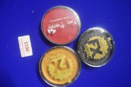 Set of 3 Face Paints - Gold, Black, and Red