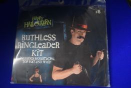 Ruthless Ringleader Kit Including Moustache, Top Hat, and Whip