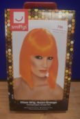 Neon Orange Glam Wig