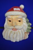 Woodland Santa Hand Painted Cookie Jar