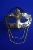 Lady’s Metal Effect Masquerade Mask with Chains
