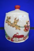 Flying Santa & Reindeer Cookie Jar