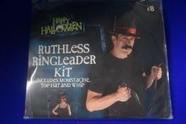 Ruthless Ringleader Kit Including Moustache, Top Hat, and Whip