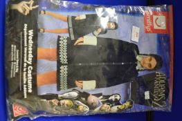 Smiffys Adams Family Wednesday Costume Dress & Wig Size: S/8-10
