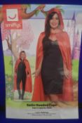 Smiffys Satin Hooded Red Cape Size: One Size