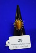18ct Gold Ring with Tigers Eye ~7g total Size: P