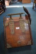 Victorian Brass Bound Oak Coal Box