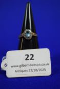 9ct Gold Ring with Blue Topaz ~1.9g Size: O