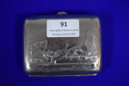 Lord Bayden Powell Scouting Cigarette Tin “Christmas 1914” in Gilt Lined Steel