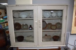 Painted Pine Glazed Cabinet