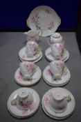 Shelly Art Deco Rose Design Part Tea Set 21pcs