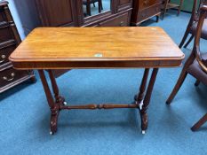 Victorian Mahogany Console Table with Ceramic Castors