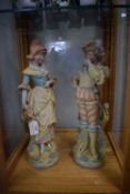 Pair of Continental Bisque Figures