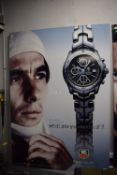 Tag Hauer Wristwatch Advertising Sign Featuring Ayrton Senna