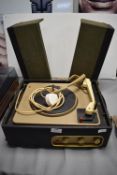 Garrad Vintage Portable Record Player with Detachable Speakers