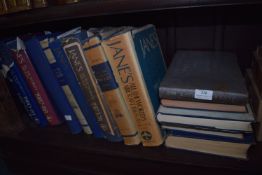 10x Volumes of Jane's All The World’s Aircraft, Jane's Military Logistics, and Assorted Books