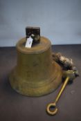 Brass Ship’s Bell with Painted 1910