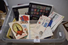 Assorted Stamps, First Day Covers, and Postcards, etc.