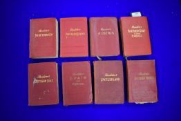Eight Volumes of Baedekers 1920/30’s Travellers Guidebooks