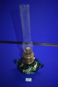 Victorian Green Glass Oil Lamp