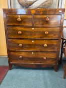 Victorian Mahogany Chest of Five Drawers