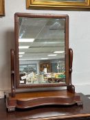 Victorian Wooden Tabletop Tilting Vanity Mirror