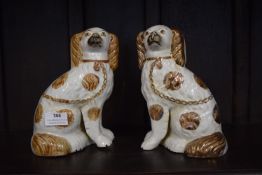 Pair of Staffordshire Flatback Spaniels