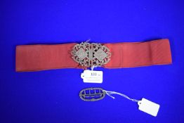 Nurse’s Belt with Hallmarked Silver Buckle - London 1923, plus Extra Buckle