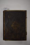 Leather Bound Holy Bible by Reverend John Brown (missing one brass clasp)