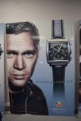 Tag Hauer Wristwatch Advertising Sign Featuring Steve McQueen