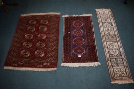 3x Small Eastern Rugs