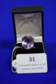 9ct Gold Ring with Large Amethyst ~9.1g total Size: Q