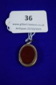 Gold Plate Victorian Locket with Double Sided Agates