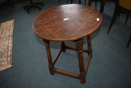 Vintage Oak Circular Pub Table